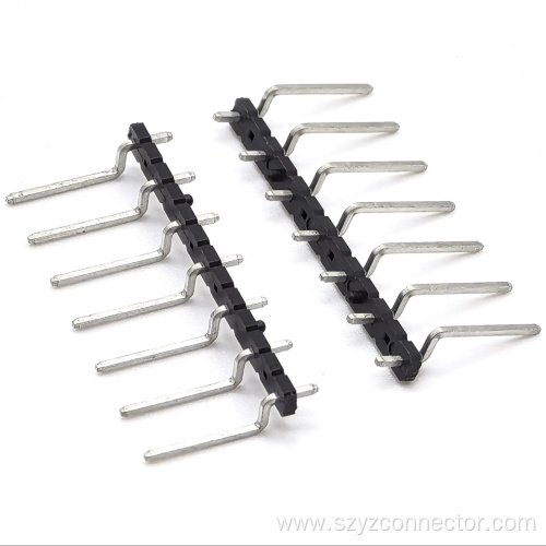 2.54mm Pitch Pin header Single Row Right Angle SMT SQ0.64mm H1.0mm 1*13P